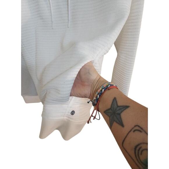 Apana Ribbed Hoodie - White, Size Small - Excellent Condition! - Picture 3 of 5